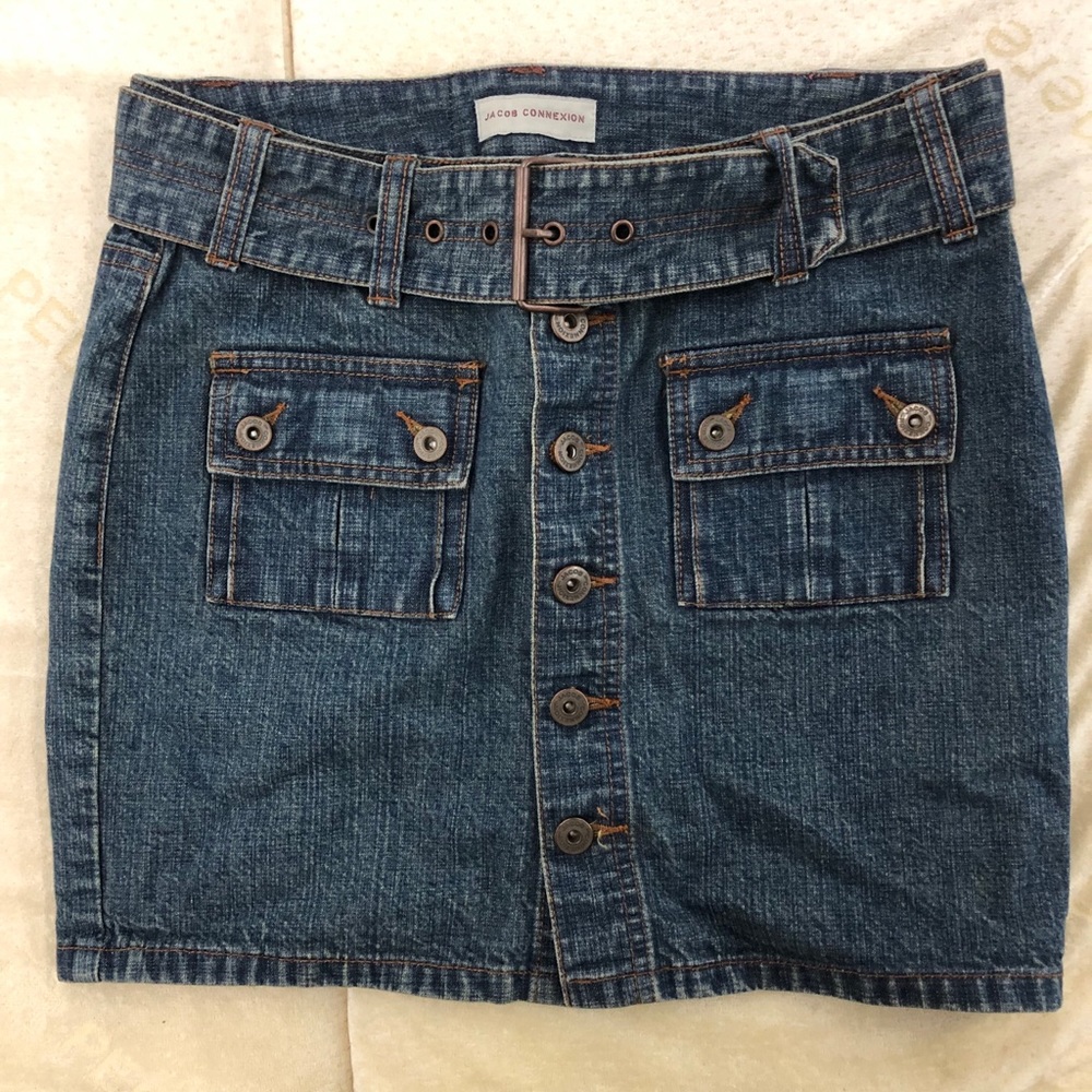 Jacob Connexion jean skirt with belt. Size 1/2